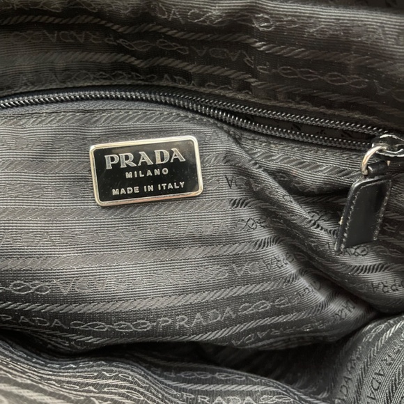 Prada Tessuto Nero Nylon + Leather Satchel Black + Authenticity Card + Dust bag - Picture 7 of 13